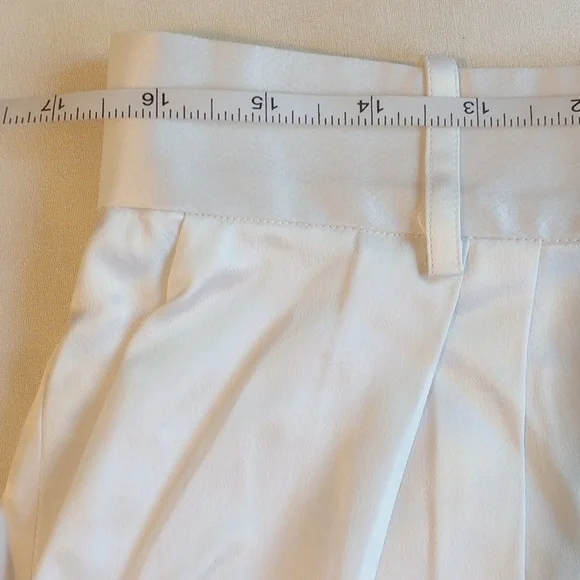 NWT Michael Lo Sordo Relaxed Silk Boy Pant 10 Wide Leg White - Picture 13 of 16
